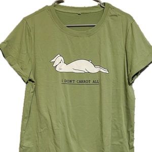 Sage Green “I don’t carrot all “ bunny Tee